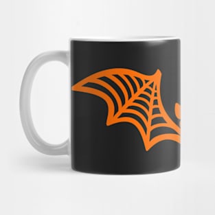 Bat  Pattern - Orange on Black Mug